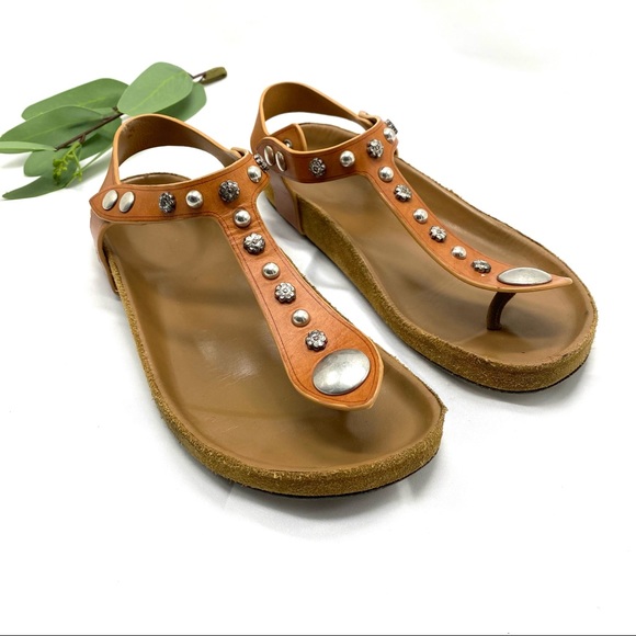 Isabel Marant Enore Flower Studded Sandals size 37.5 - Picture 8 of 13